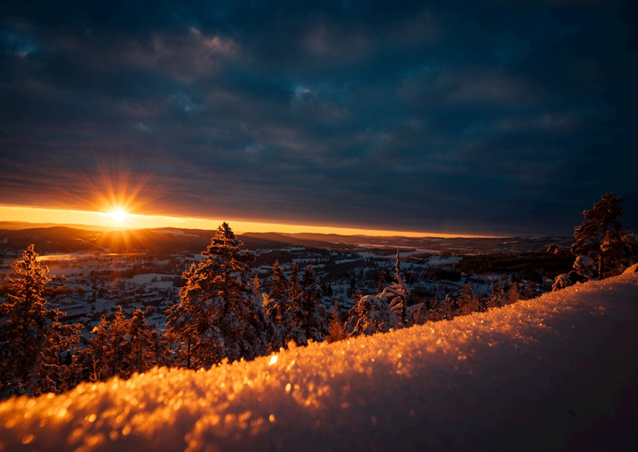 Solopgang fra Öjeberget