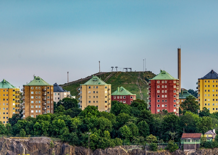 Värikkäät kerrostalot