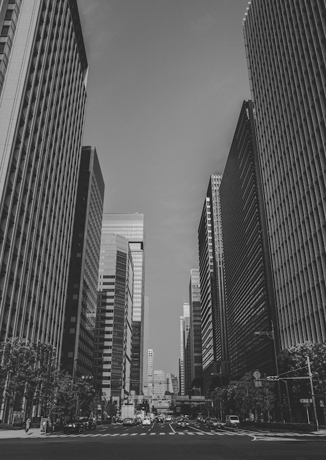 Innenstadt von Tokio BW