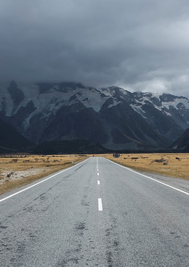 Na cestě k hoře Mount Cook
