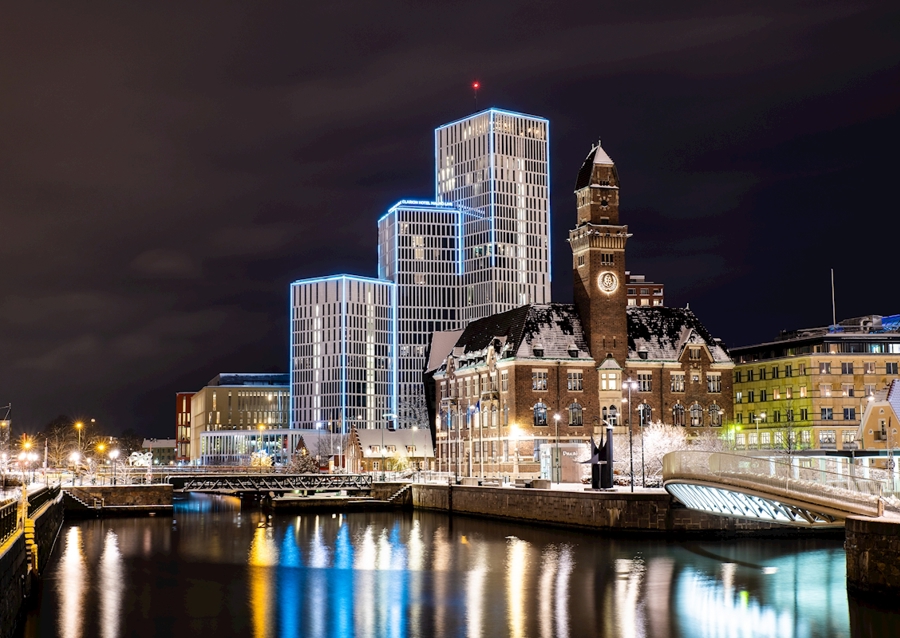 Malmo City by night