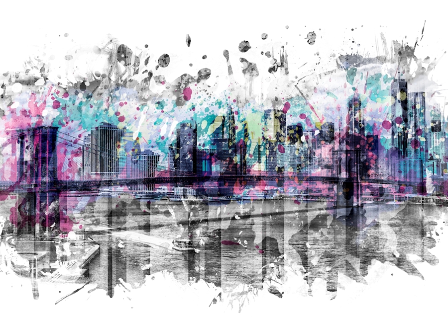 Modern Art NYC Skyline 