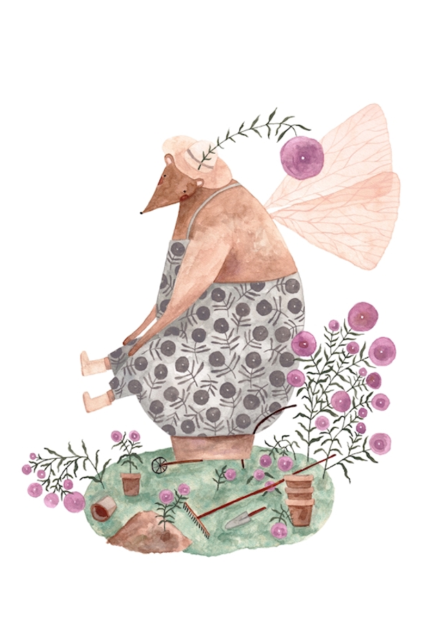 Fairy Bear in the Garden