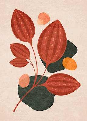 Poster: Liście Boho 04