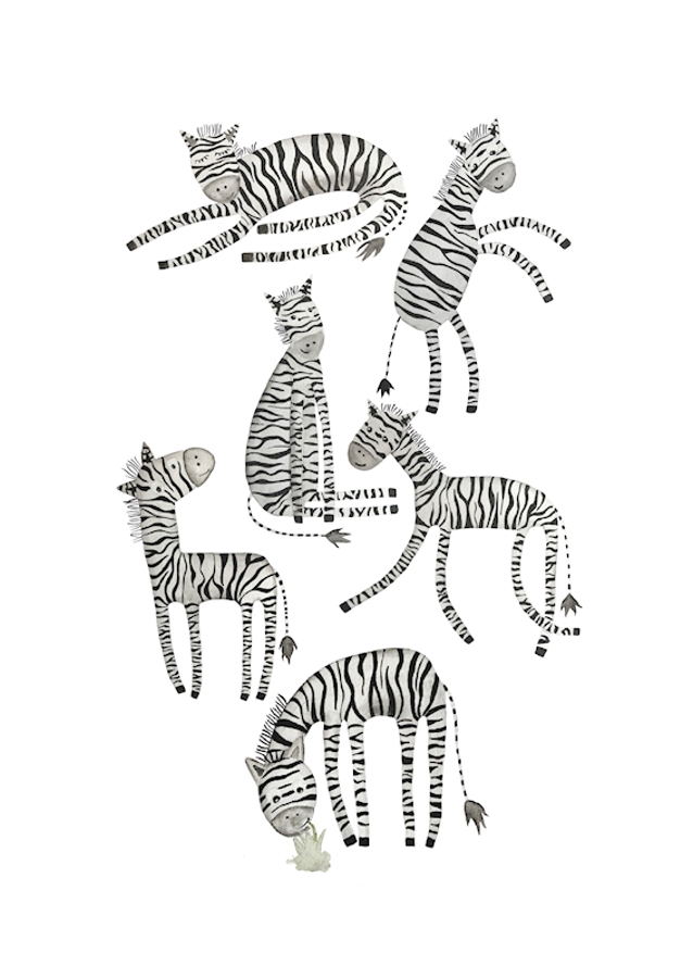 Zebras with stripes