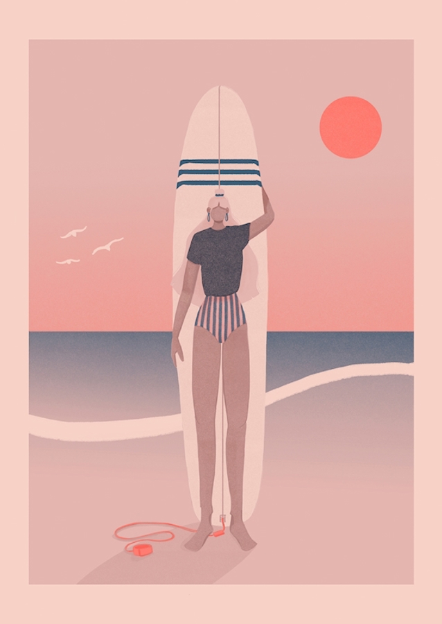 Červená obloha Modré moře