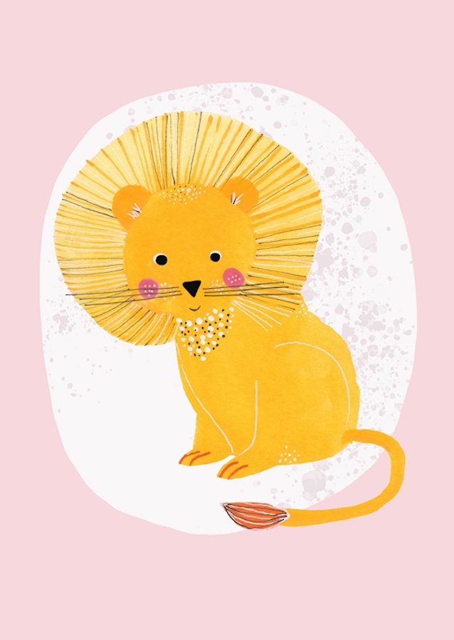 Lev s červenými tvářemi