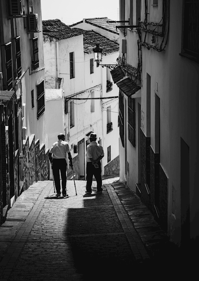 Walking through the village