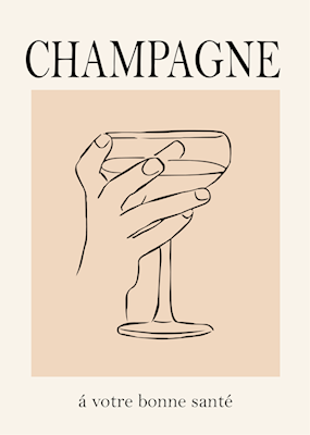 Poster: Champagne plakat