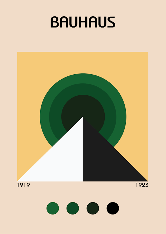 Bauhaus pyramide plakat
