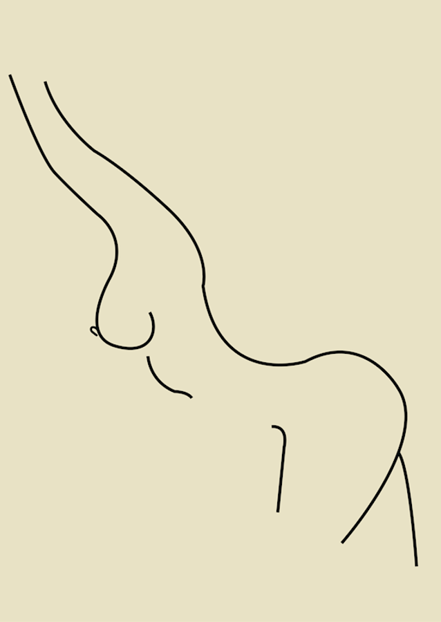 Nøgne kvinder kunstplakat