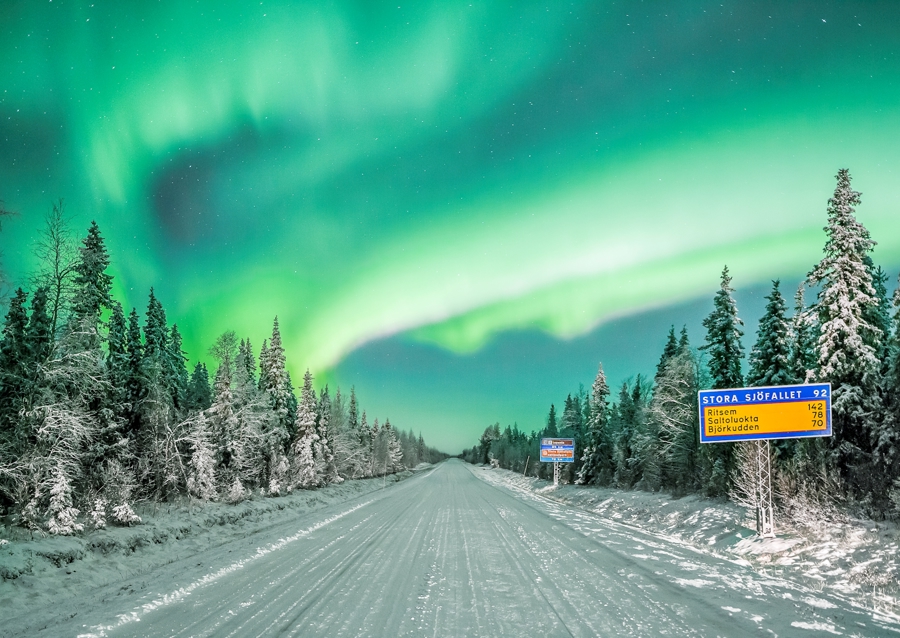 Chemin des aurores boréales