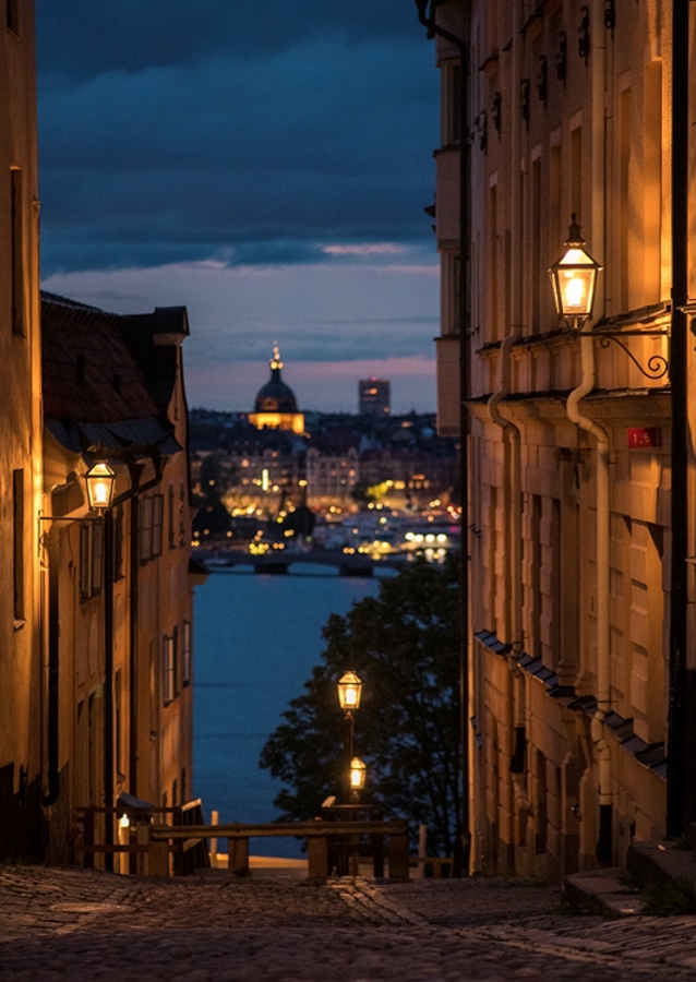 Západ slunce ve Stockholmu