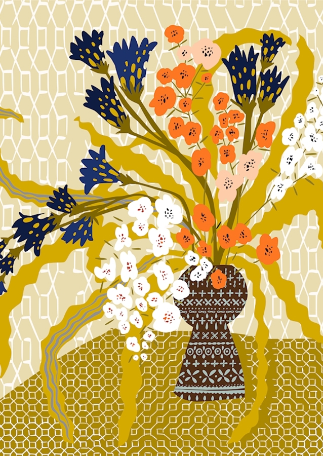 Floral contemporary still life