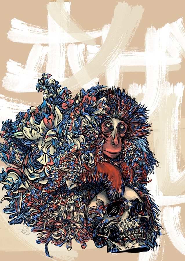 Scimmia del fiore giapponese