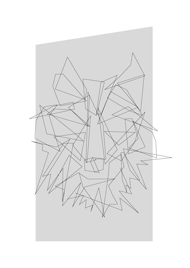 The fox is trotting across the