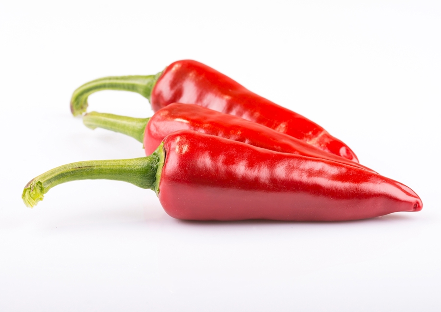 Pepperoni in front of white