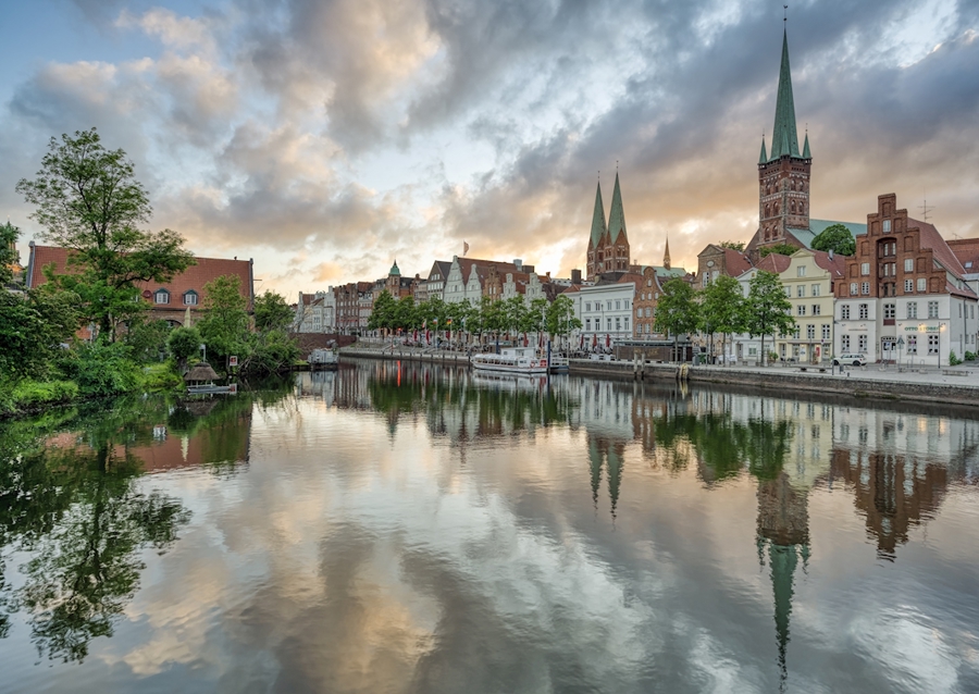 In de ochtend in Lübeck