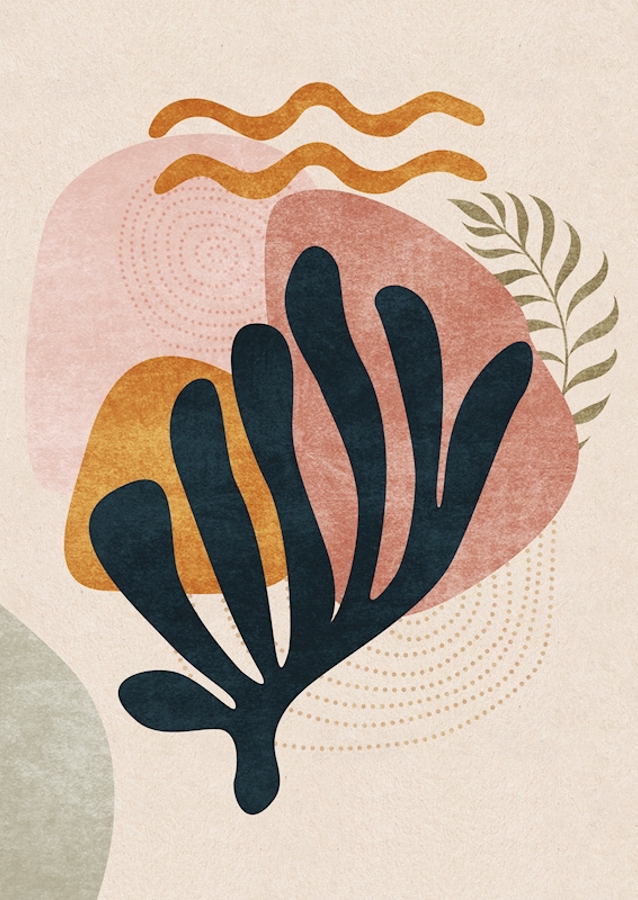 Abstrakt Middelhavet Coral