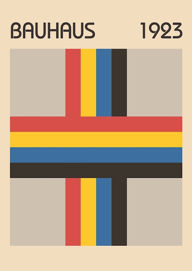 Poster arcobaleno Bauhaus